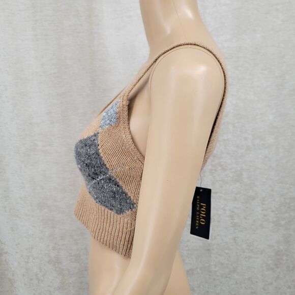 Polo Ralph Lauren Argyle Wool-Cashmere-Blend Bralette NWT - Picture 4 of 9